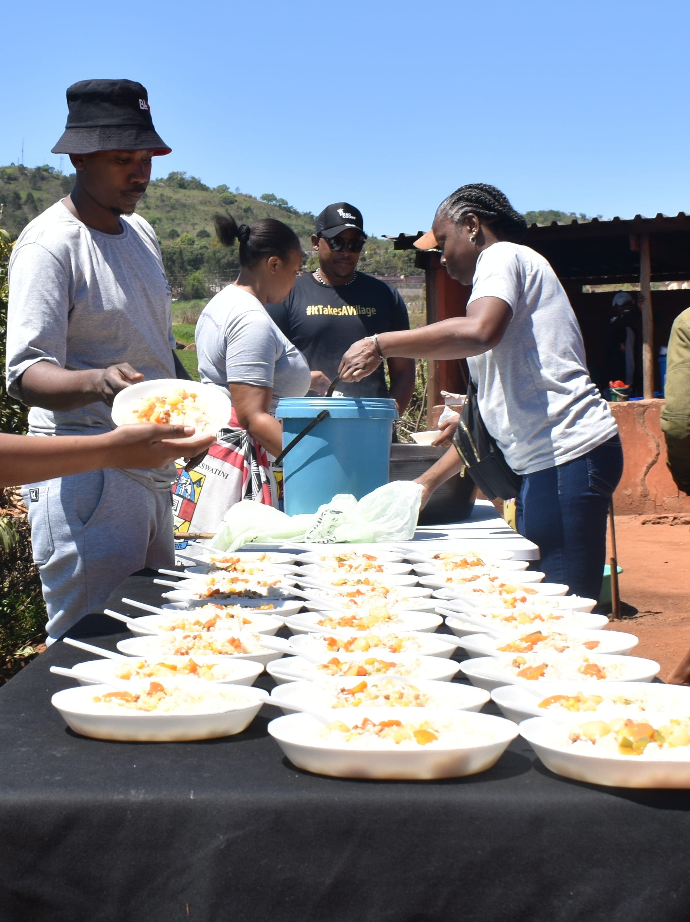 In the community feeding Gods Children!