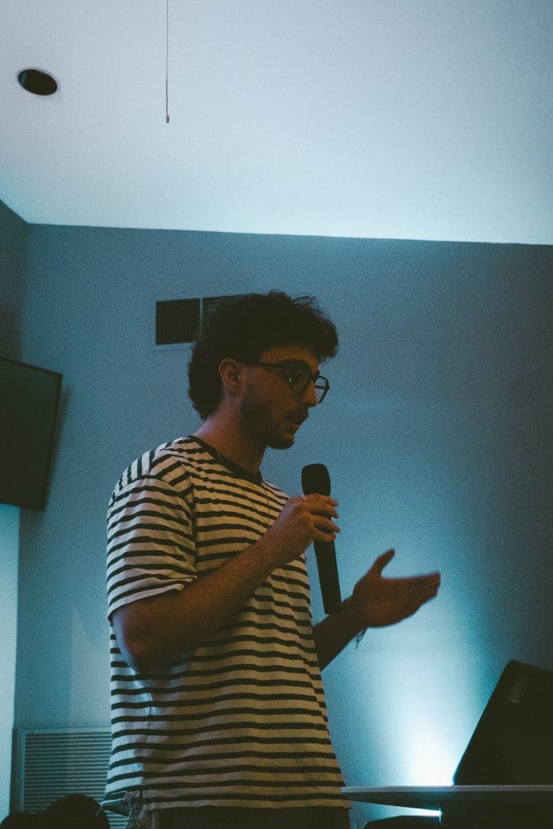 Preaching at a youth group 