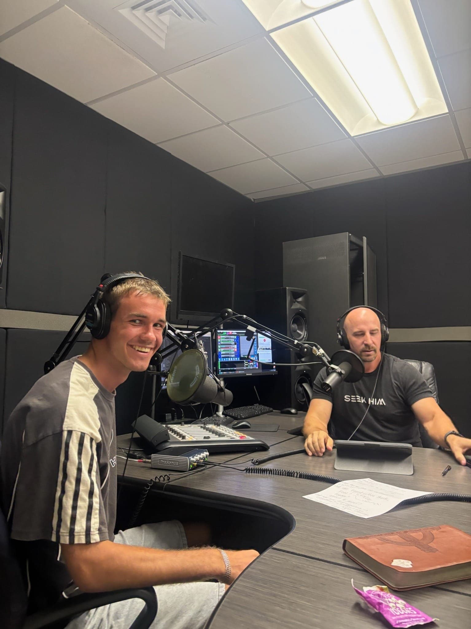 at a christian radio station in Oahu sharing my testimony (KLHT)